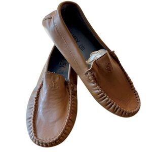 2/$30 NEW Ruby Genuine Leather Boy Light Brown‎ Cognac Slip On Shoes 1.5 Anchor